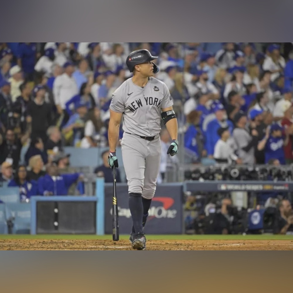 Nike Authentic NY Yankees Giancarlo Stanton World Series 2024 Jersey Men’s Sz M - Picture 2 of 8